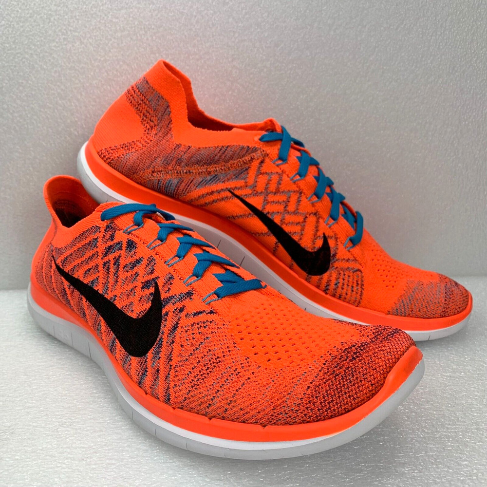Nike Free RN Flyknit 717075-804 Running Shoes Orange - Men's 12